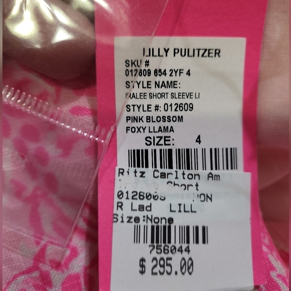 Lilly Pulitzer Iralee Flare Dress Short Sleeve Pink Multi European Wrap Dress - Picture 6 of 9